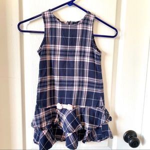GYMBOREE Plaid Ruffle Hem Sleeveless Dress—SZ. 5